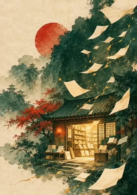 逆袭的宣纸铺 短剧封面，逆袭热血题材，共 80 集