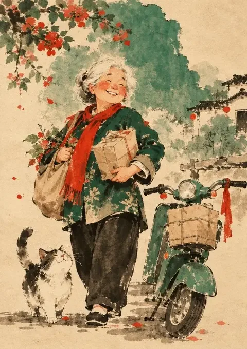 快递婆婆逗乐记 短剧封面，搞笑喜剧题材，共 66 集